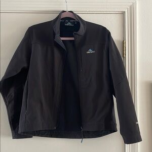 Denali Black Performance Jacket Water-Resistant Material Standing Collar